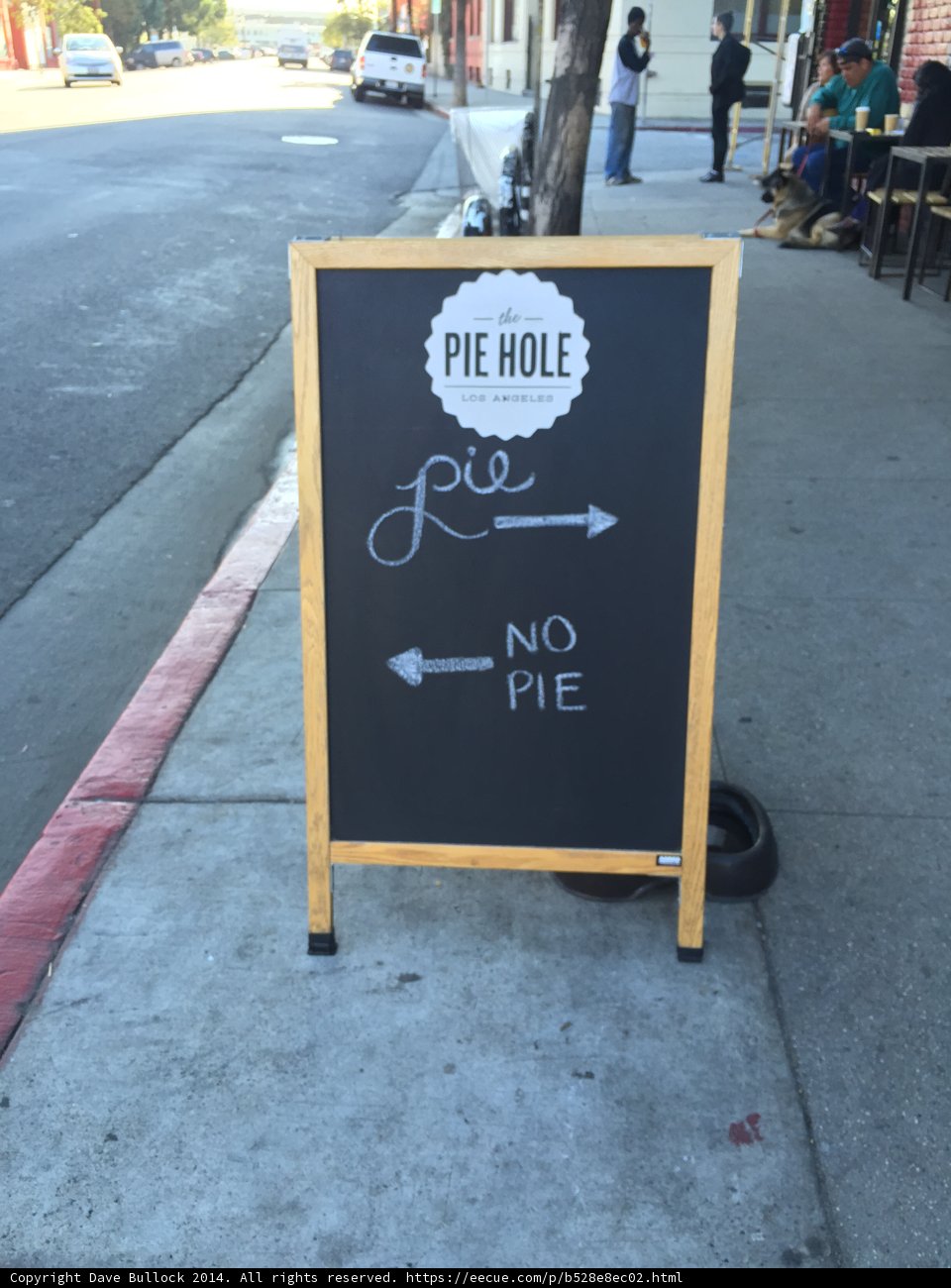 Pie Hole Chalkboard Sign