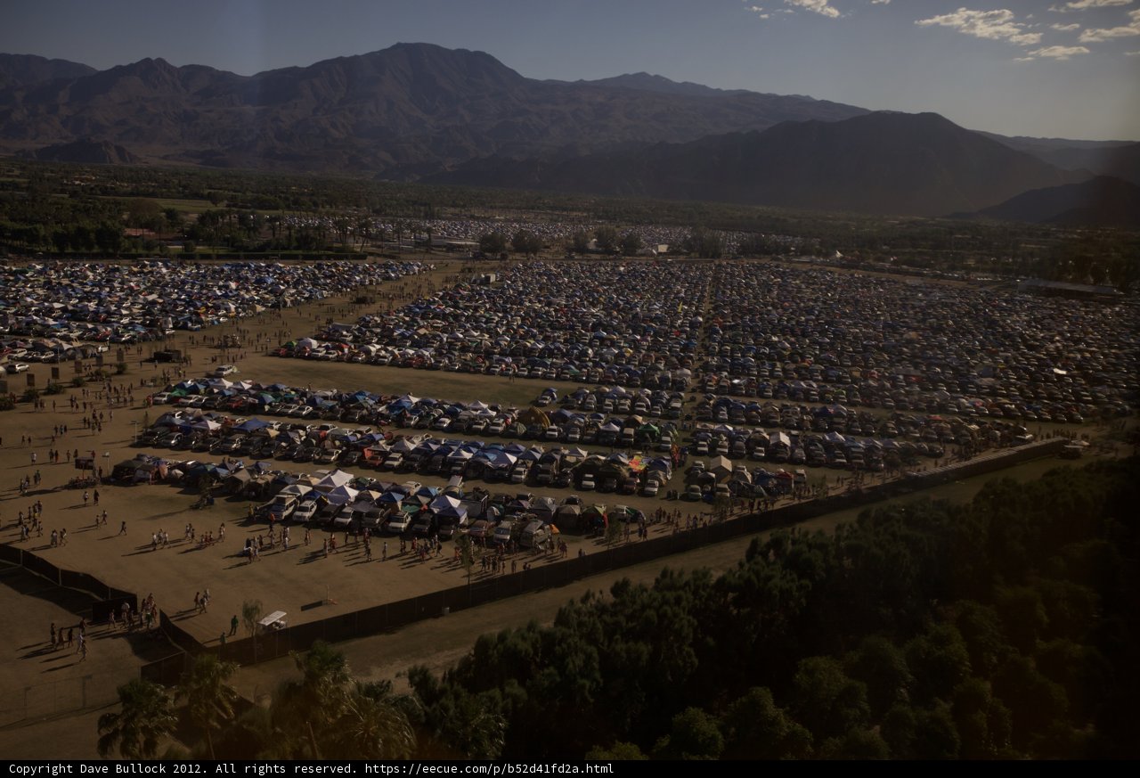 Aerial View of a Bustling Campground