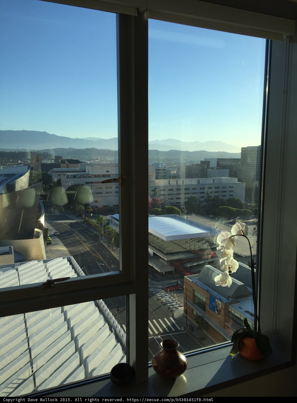 City and Mountains View From a Beautiful Window