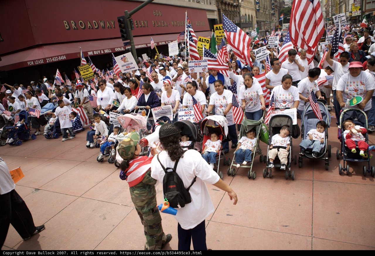 Patriotic Protesters Marching