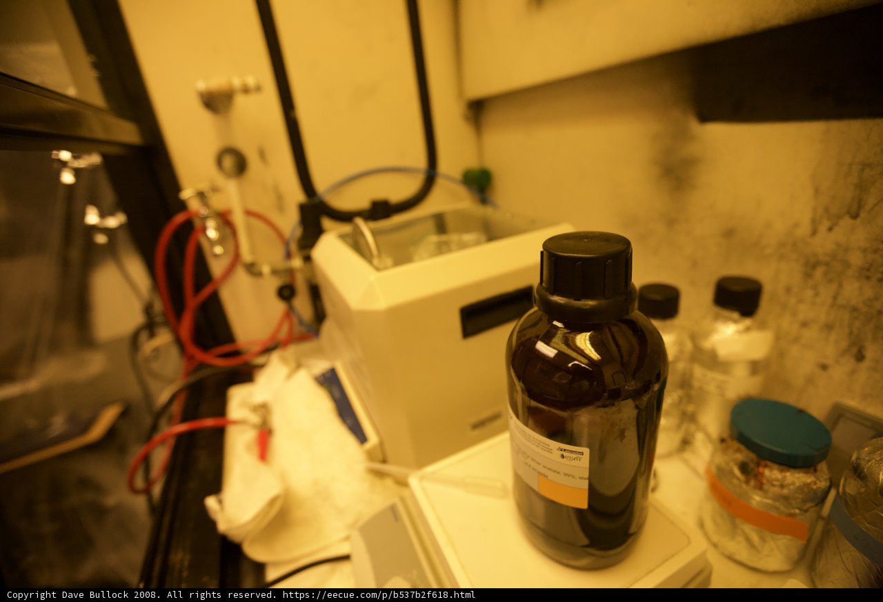 Liquid container in a lab setting