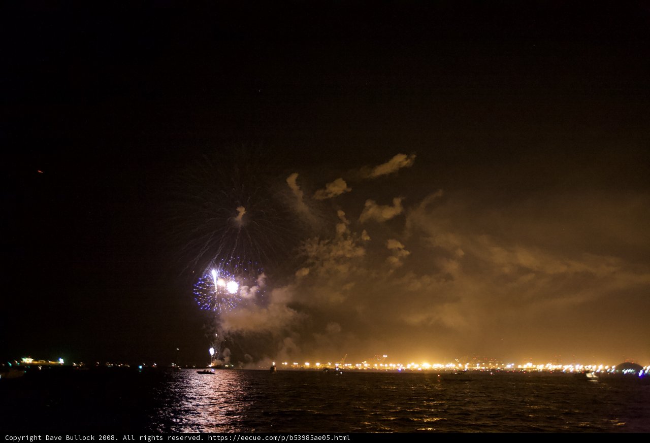 Spectacular Firework Display over Water