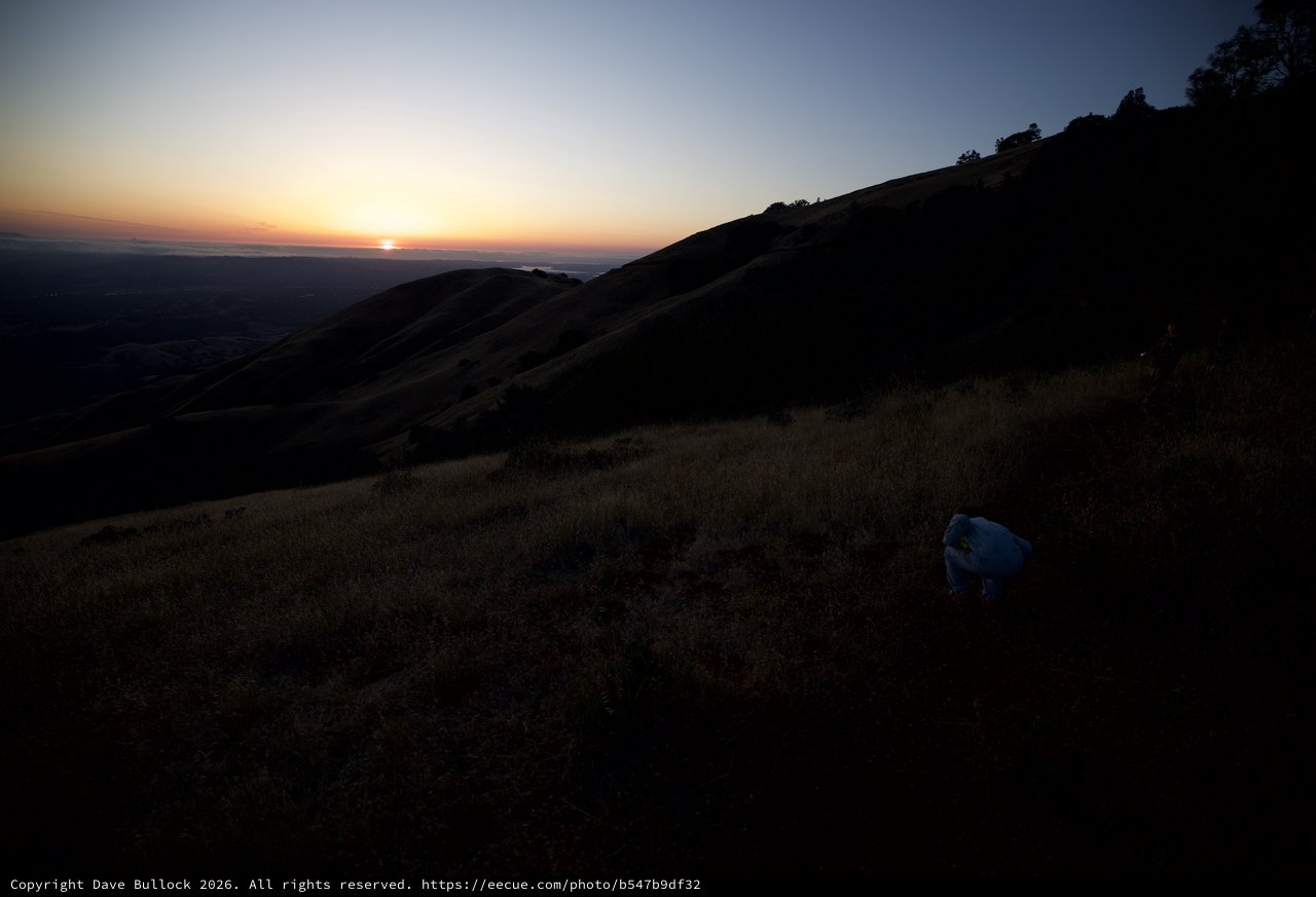 Golden Sunset Descends Over Mount Diablo Hills