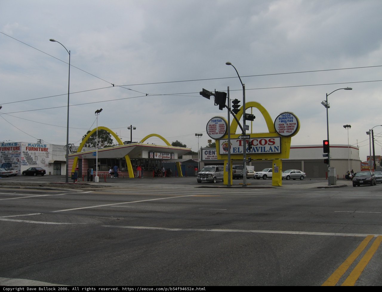 McDonald's at a busy intersection in the city