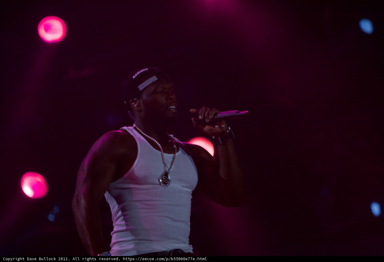 50 Cent Rocks Coachella in Tank Top