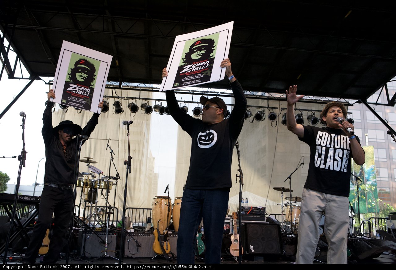 Stage Performance with Posters