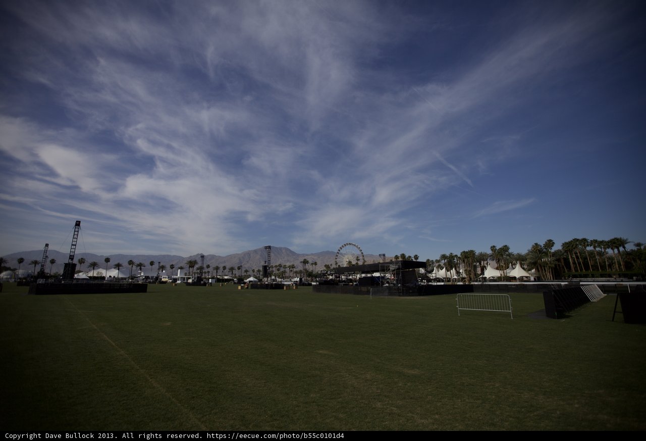 Coachella Stage with a Scenic Backdrop