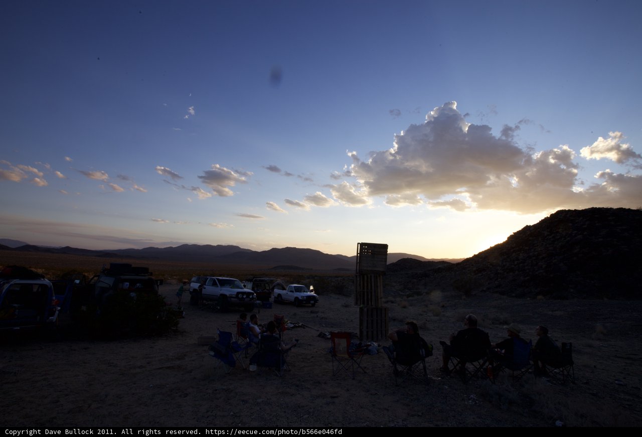 Desert Sunset Campfire Gathering