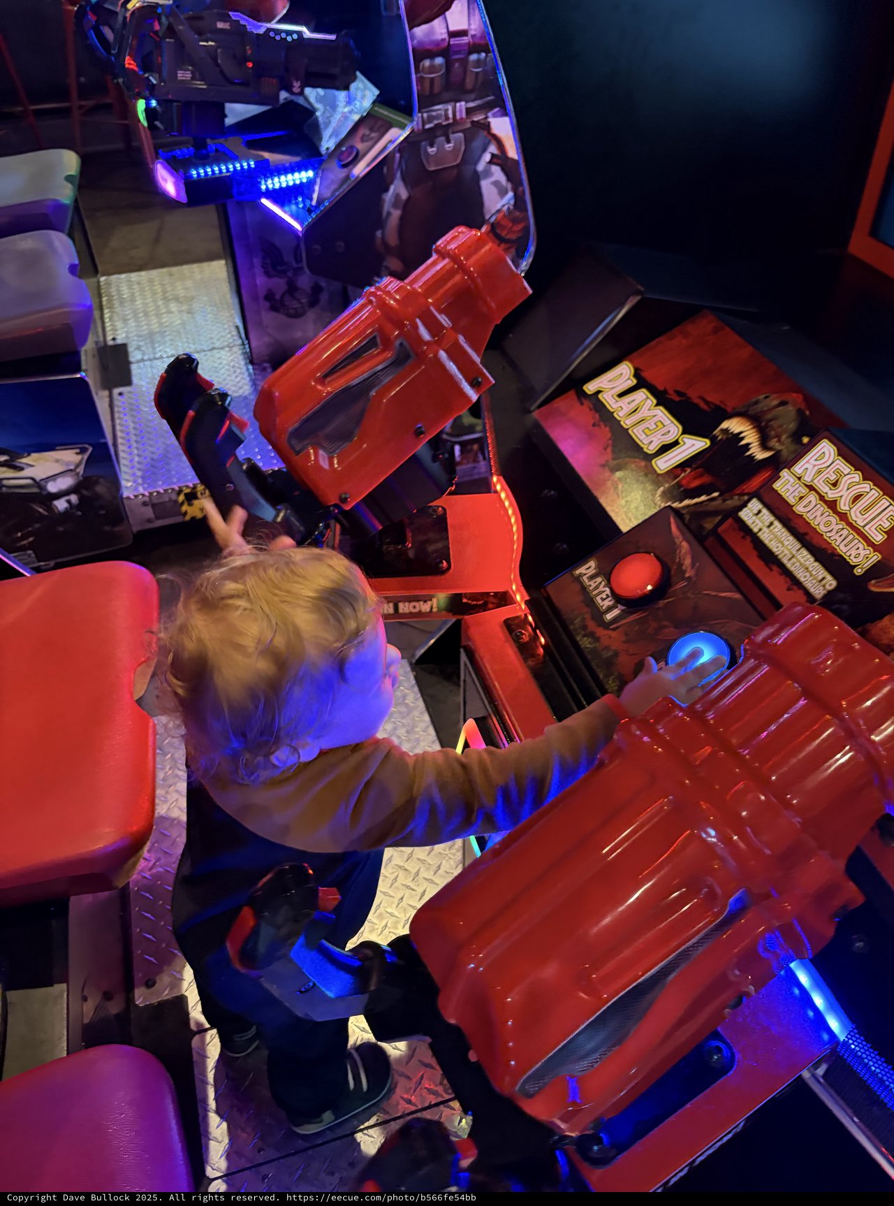 Young Gamer Playing Retro Arcade Game