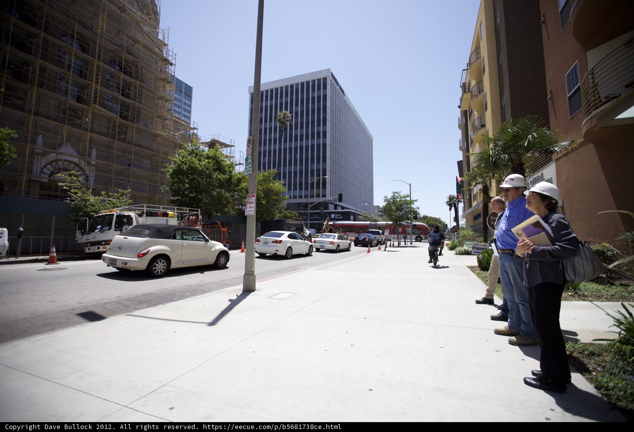 City Sidewalk Scene