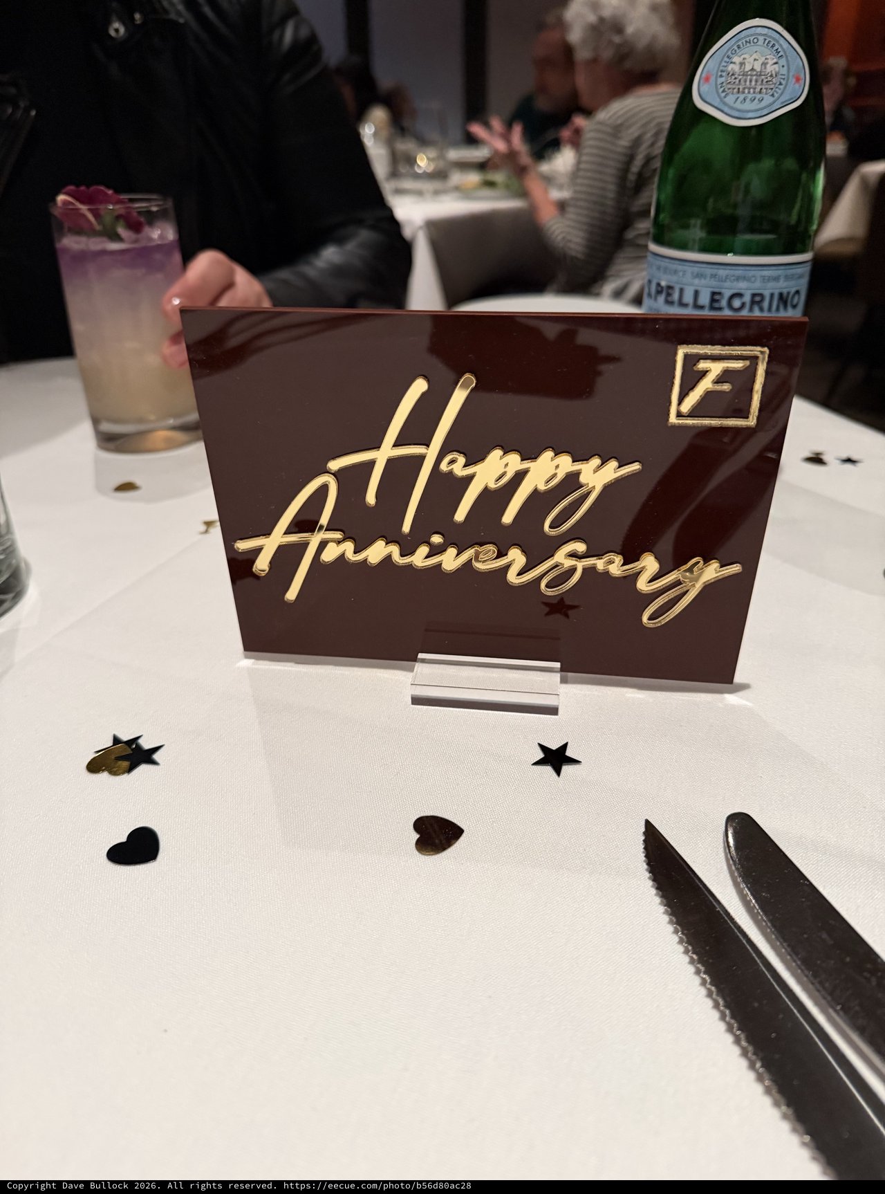 Anniversary Celebration at Fine Dining Restaurant
