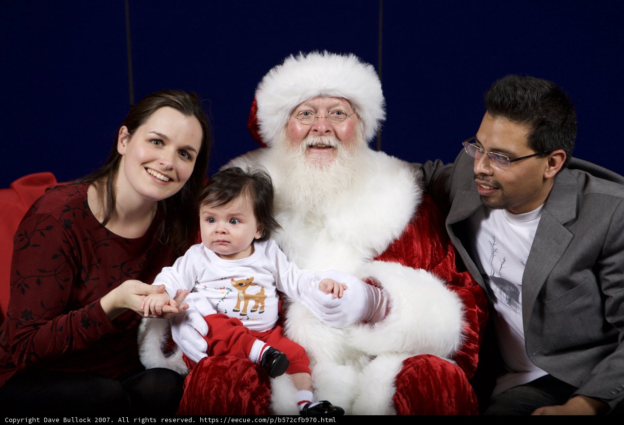 A Festive Family Photo with Santa