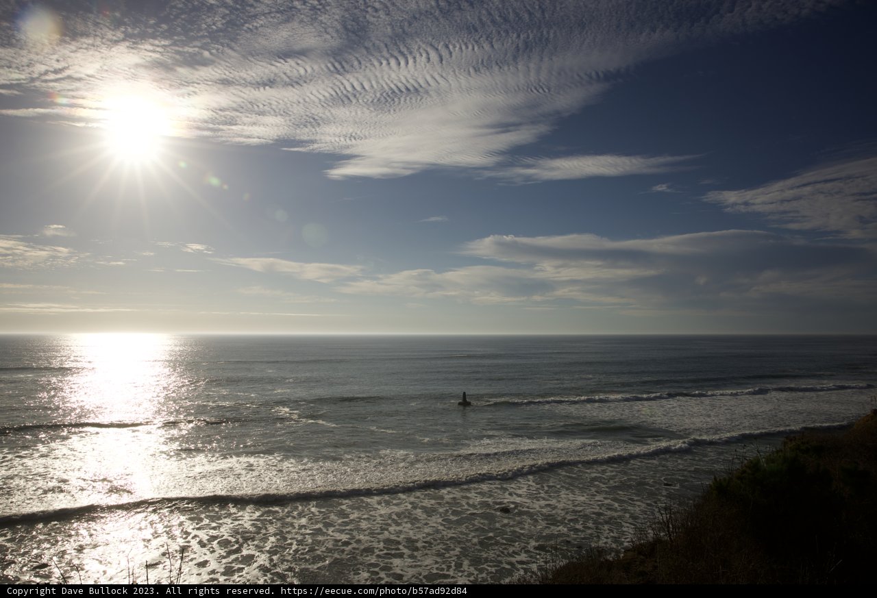 Surfing into the Sunrise at Halfmoon Bay