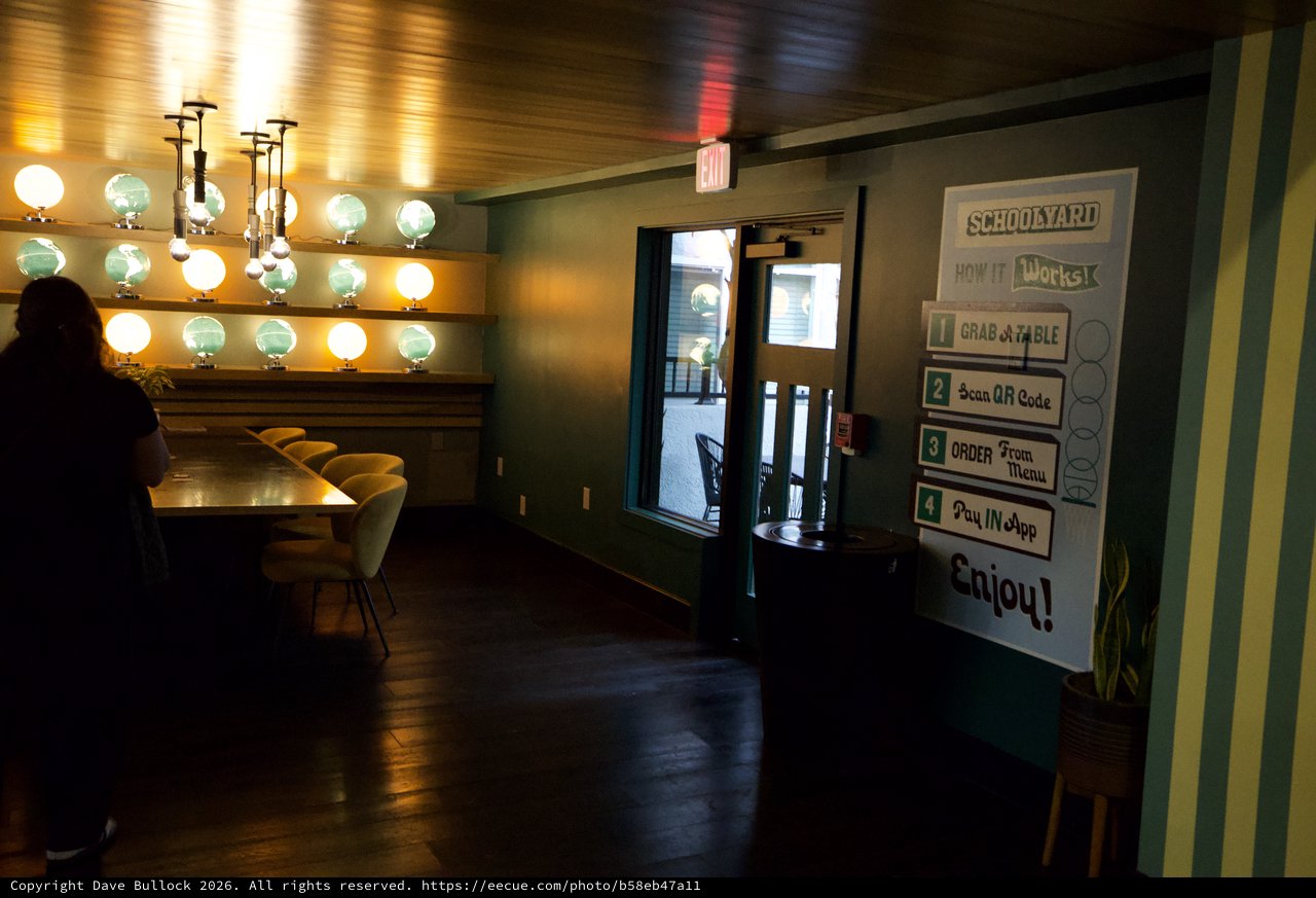 Modern Restaurant Interior with Schoolyard Ordering System