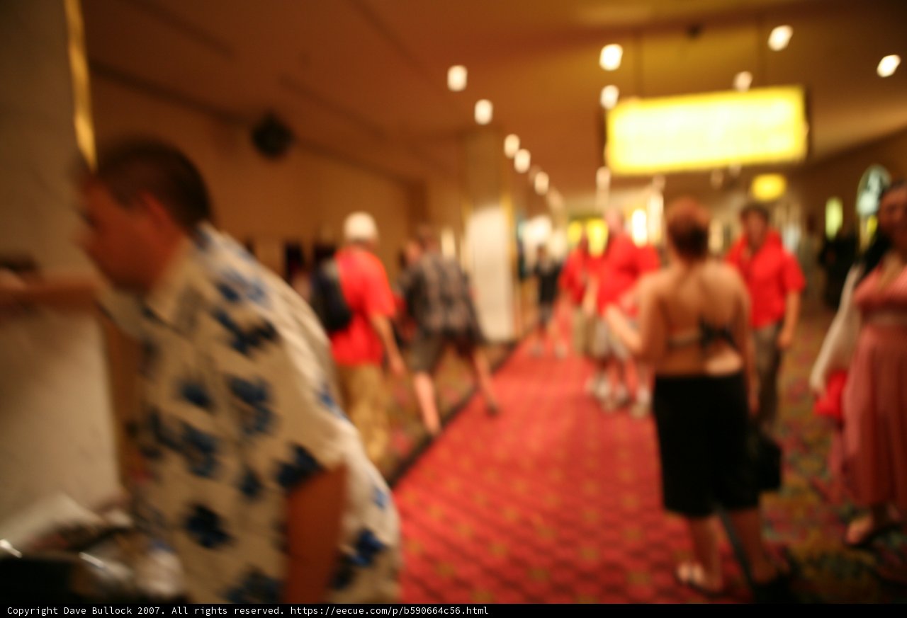 Formal Attire Fills the Hallway