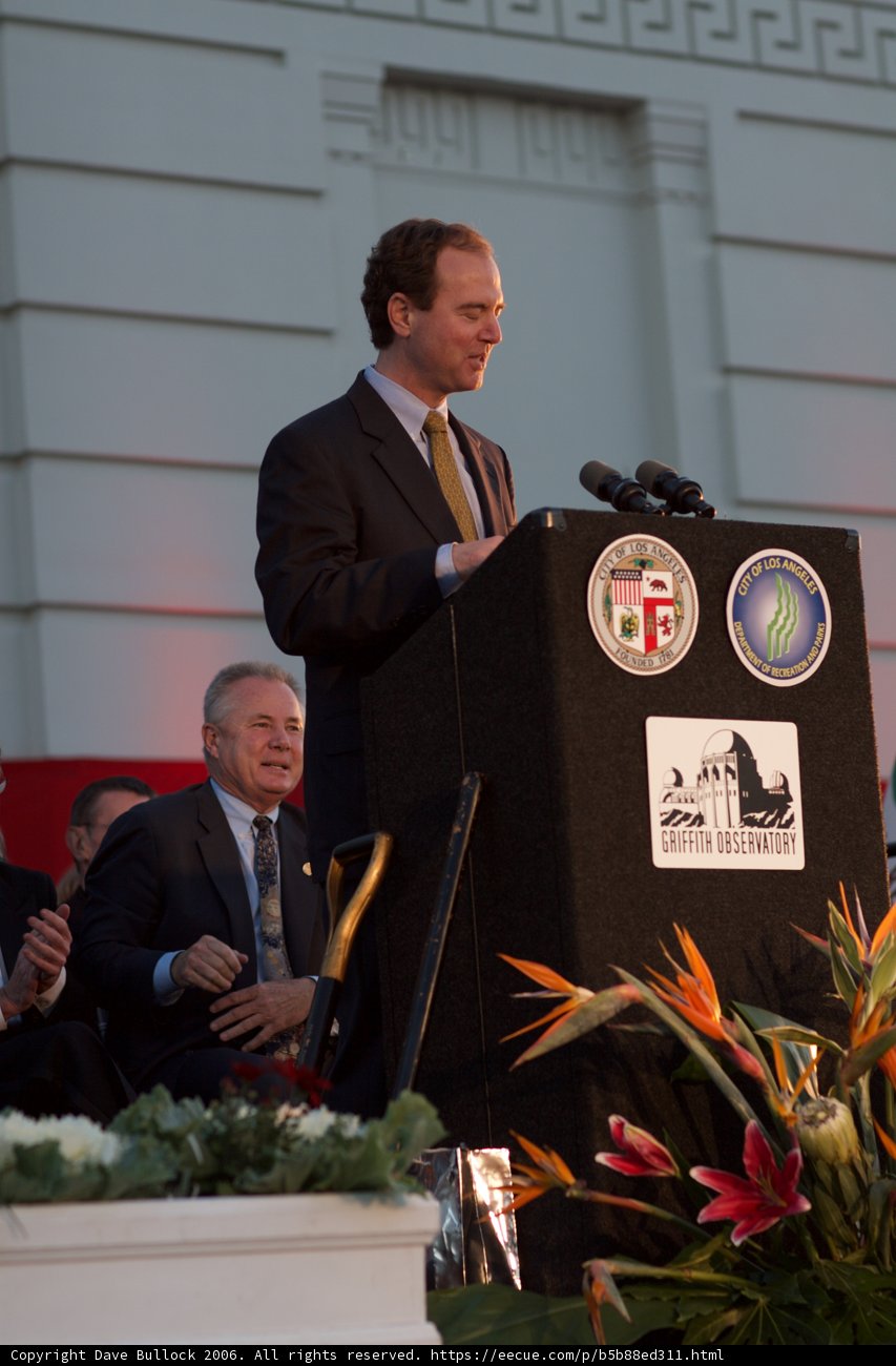 Congressman Adam Schiff delivers speech at press conference