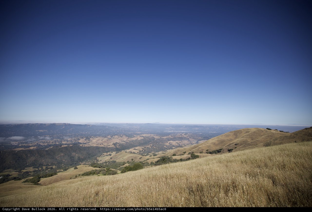 Golden Hills Sweep Toward the Bay from Mount Diablo
