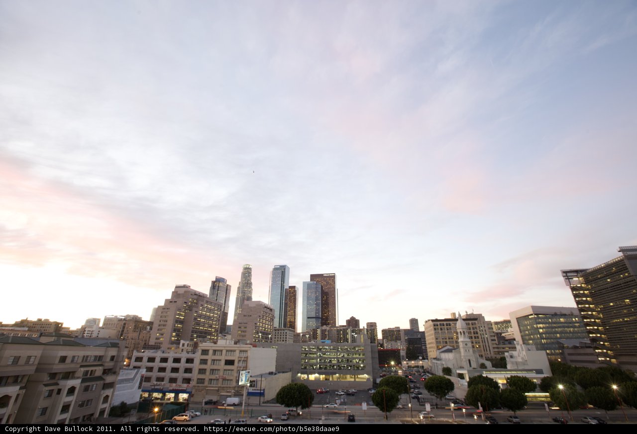 Pink Skies over the Urban Skyline