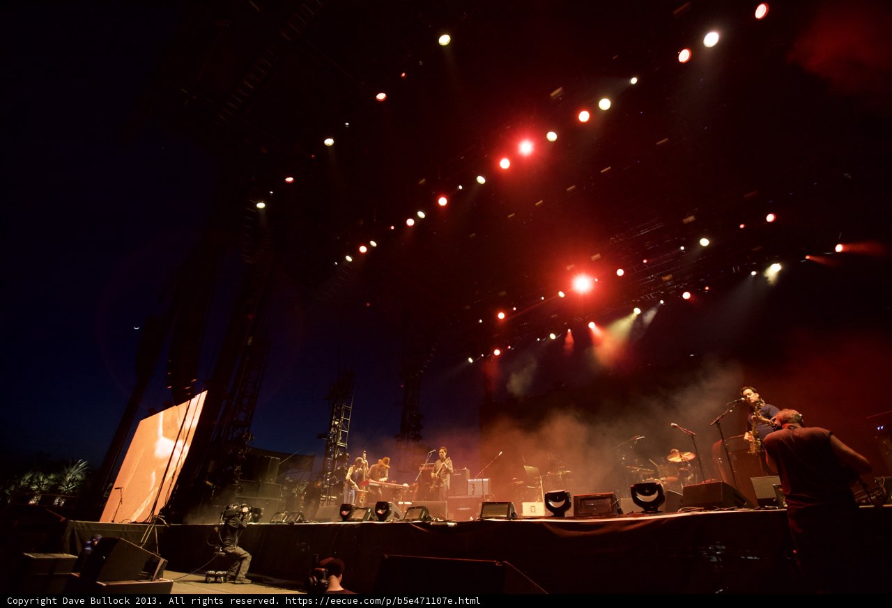 Rockin' the Stage with Red and Yellow Lights