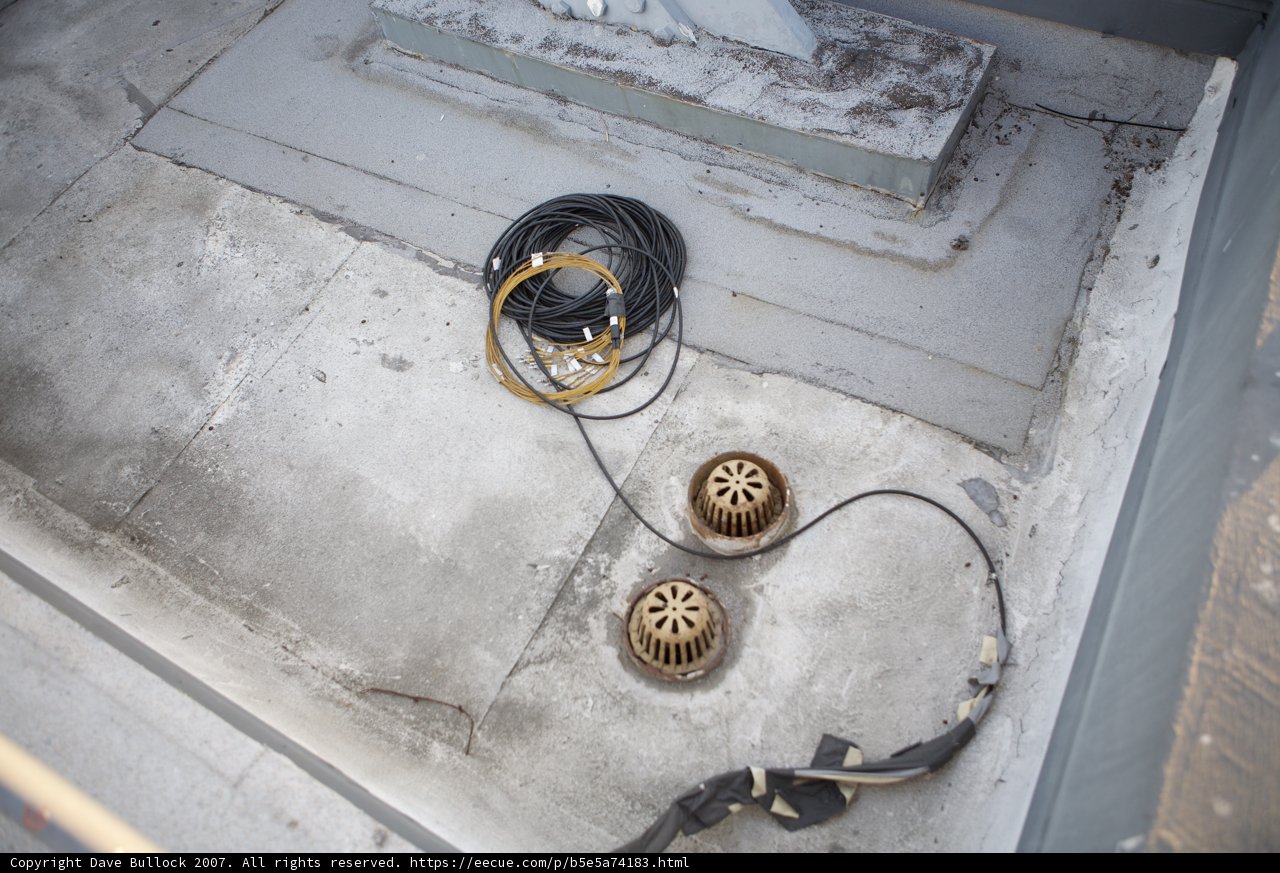 Electrical Wires and Light Bulb on the Roof