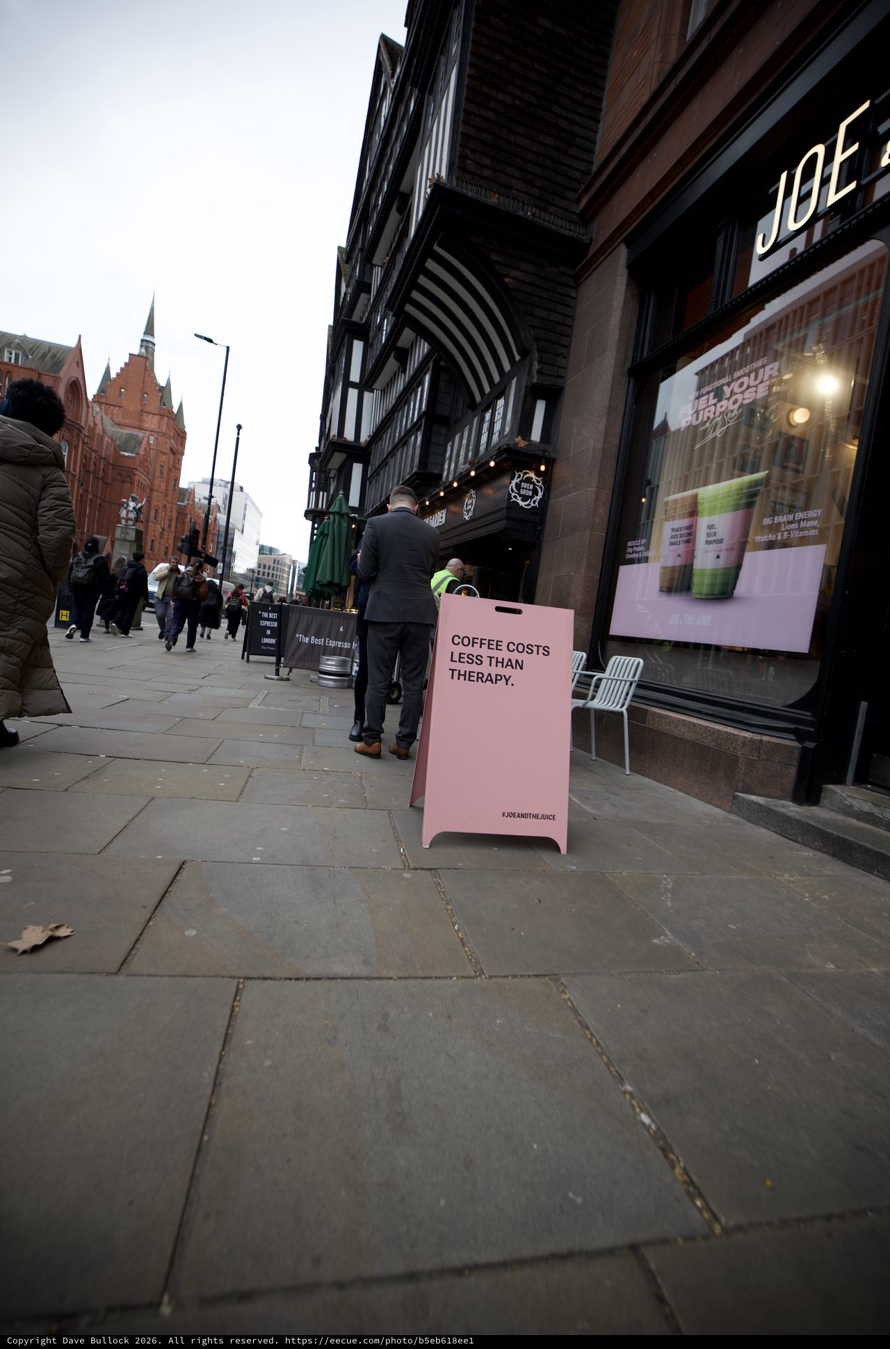 Coffee Shop Street Marketing in Historic British City