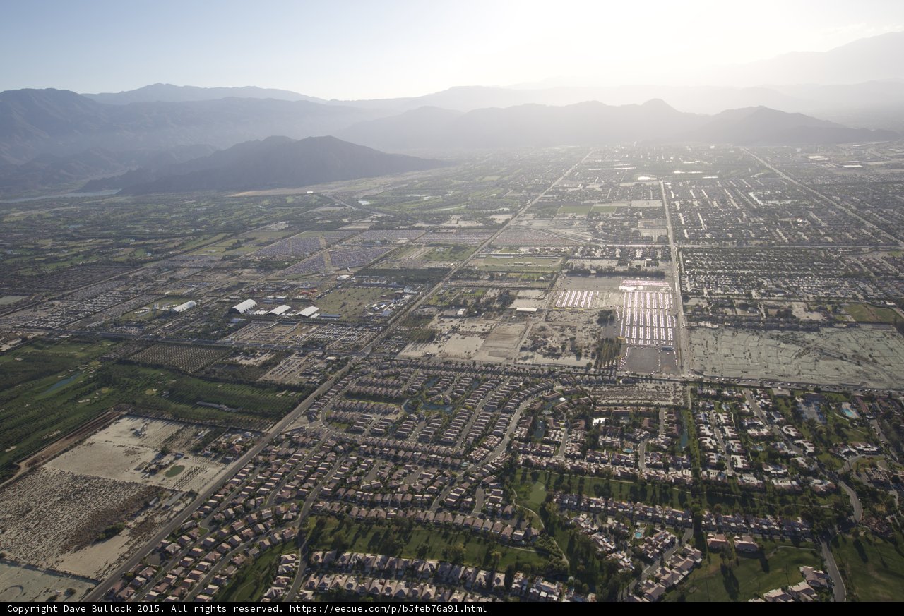 Bird's-Eye View of Indio Neighborhood