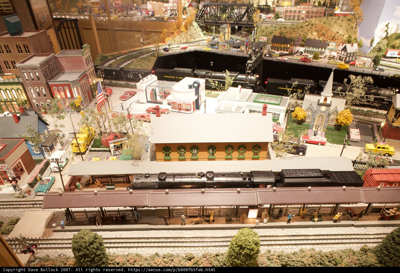 Miniature Metropolis Train Set in Action