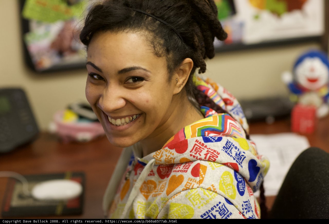 Dreadlocked Beauty at Work