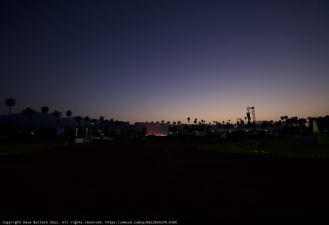 Sunset at the Coachella Baseball Field