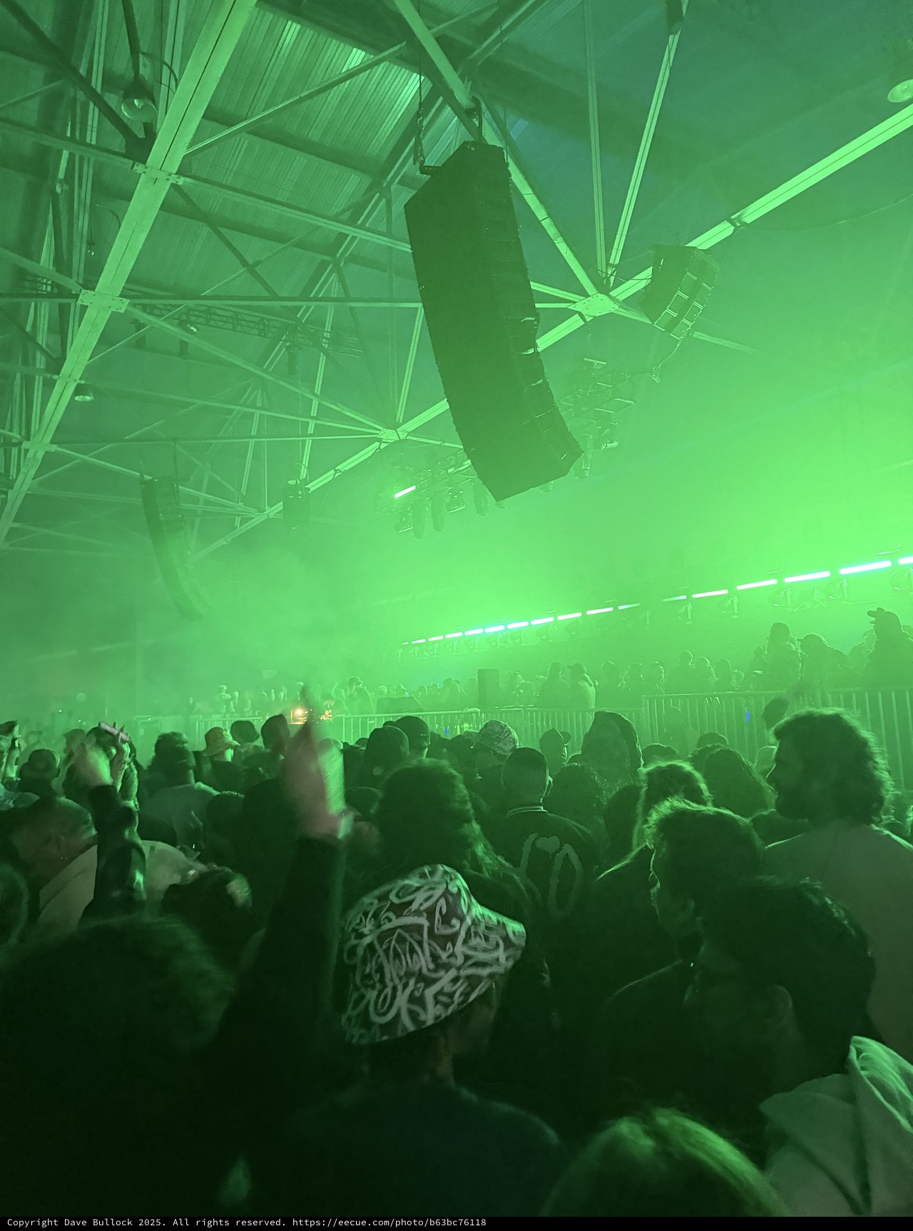 Green Laser Light Show at Electronic Music Concert