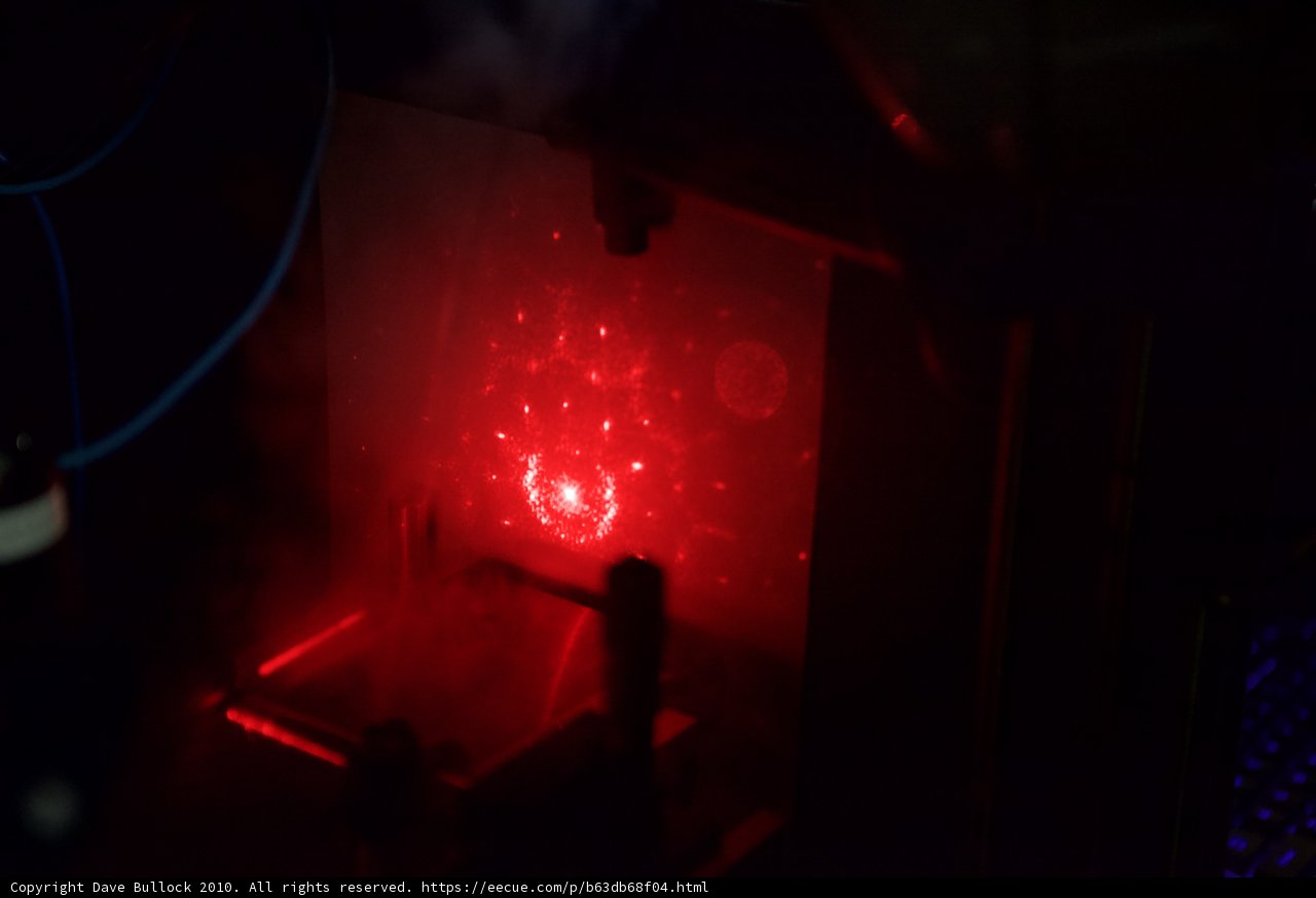 Radiant Red Laser Light