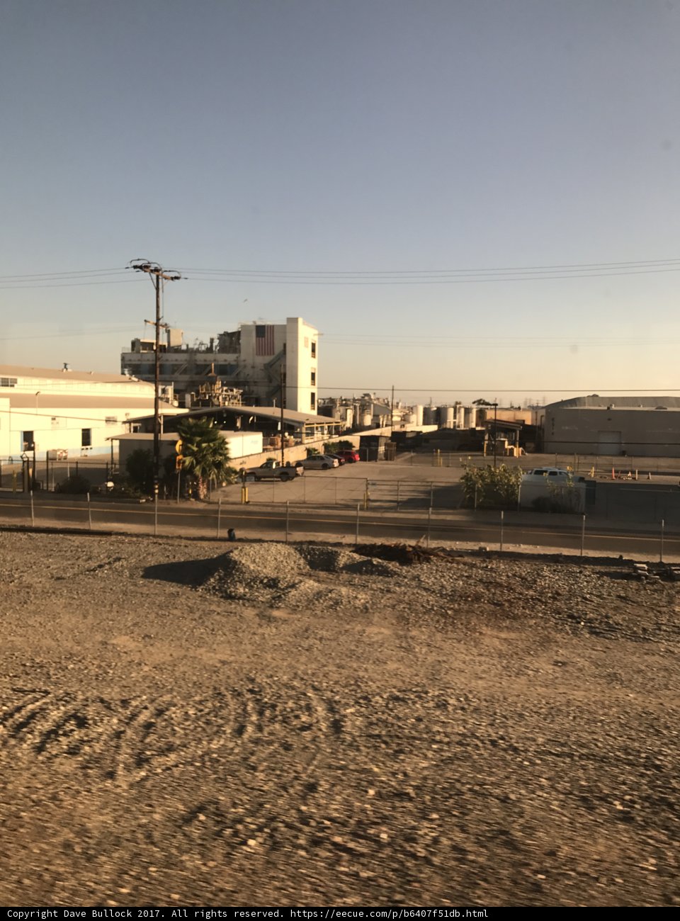 View of a Factory from a Train in Los Angeles