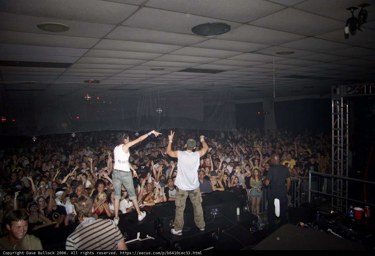 High-Energy Performance at Nightclub Concert