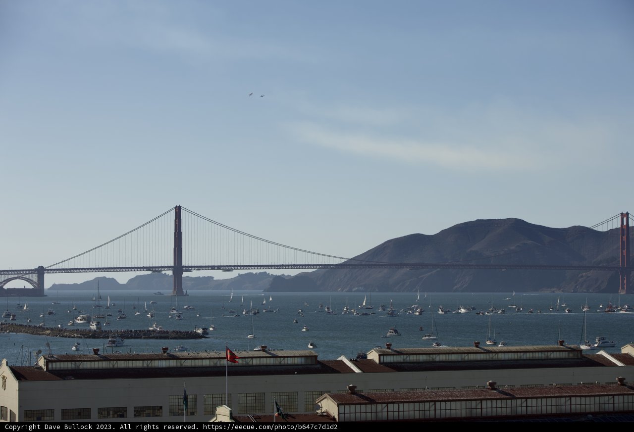 Fleet Week Air Show 2023 - San Francisco's Majestic Bridge View