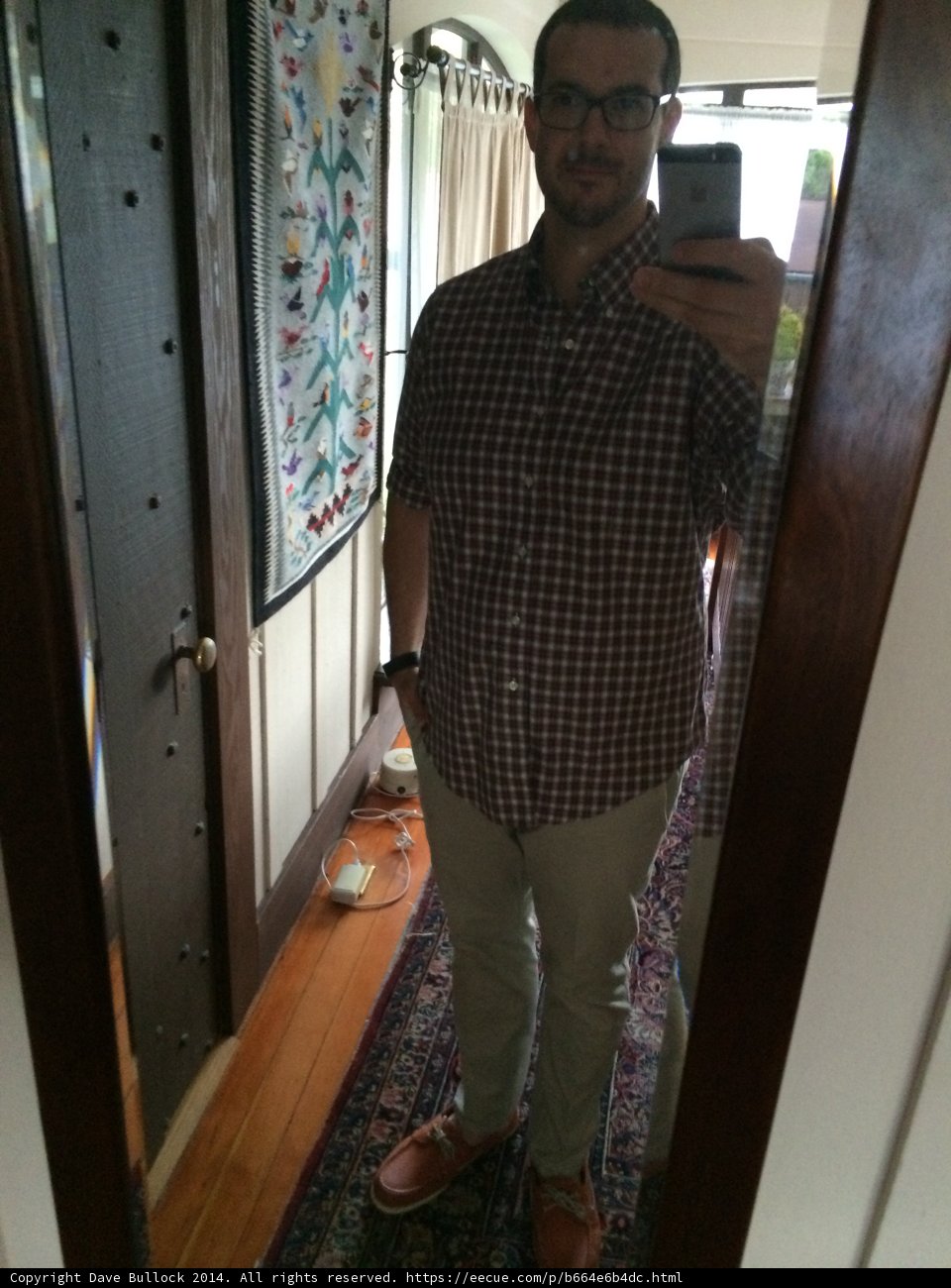 Selfie in the Wooden Door