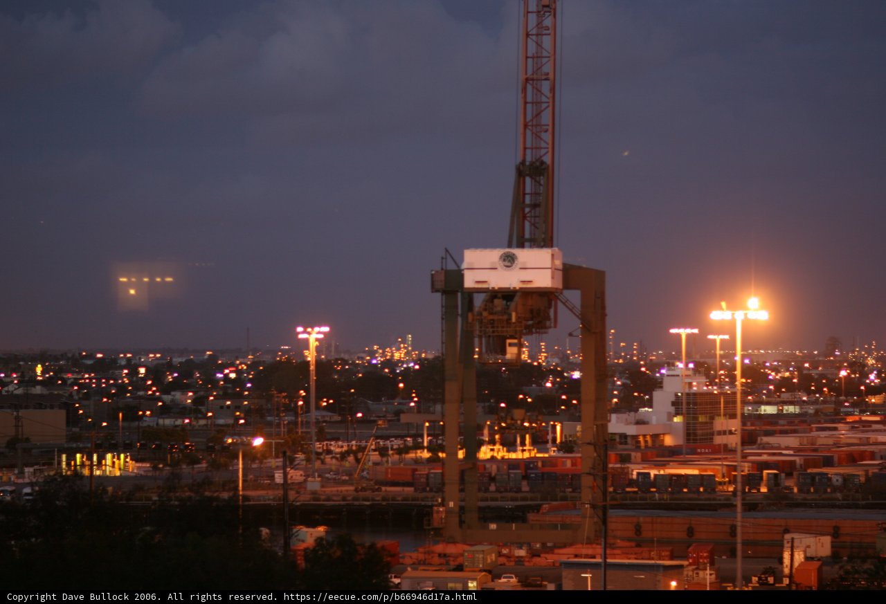 Nighttime Construction Crane