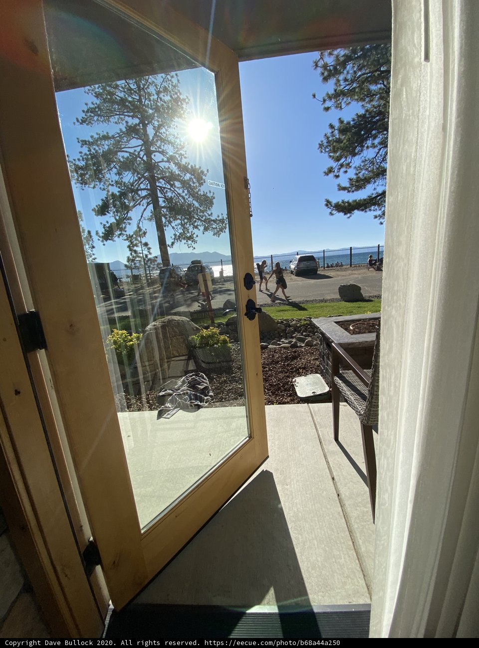 Sun Shines Through Glass Door
