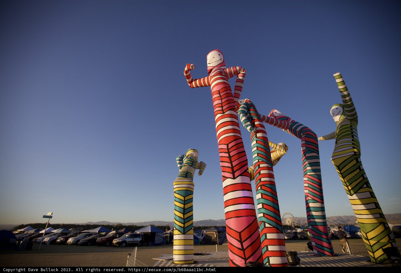 Colorful Sculptures Brighten Parking Lot