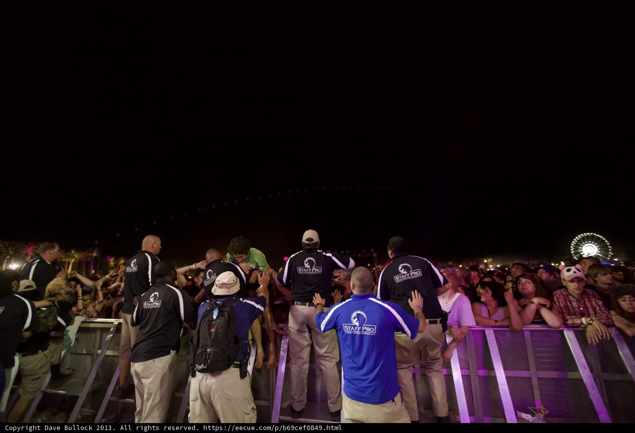 Nighttime Crowd on Coachella Stage