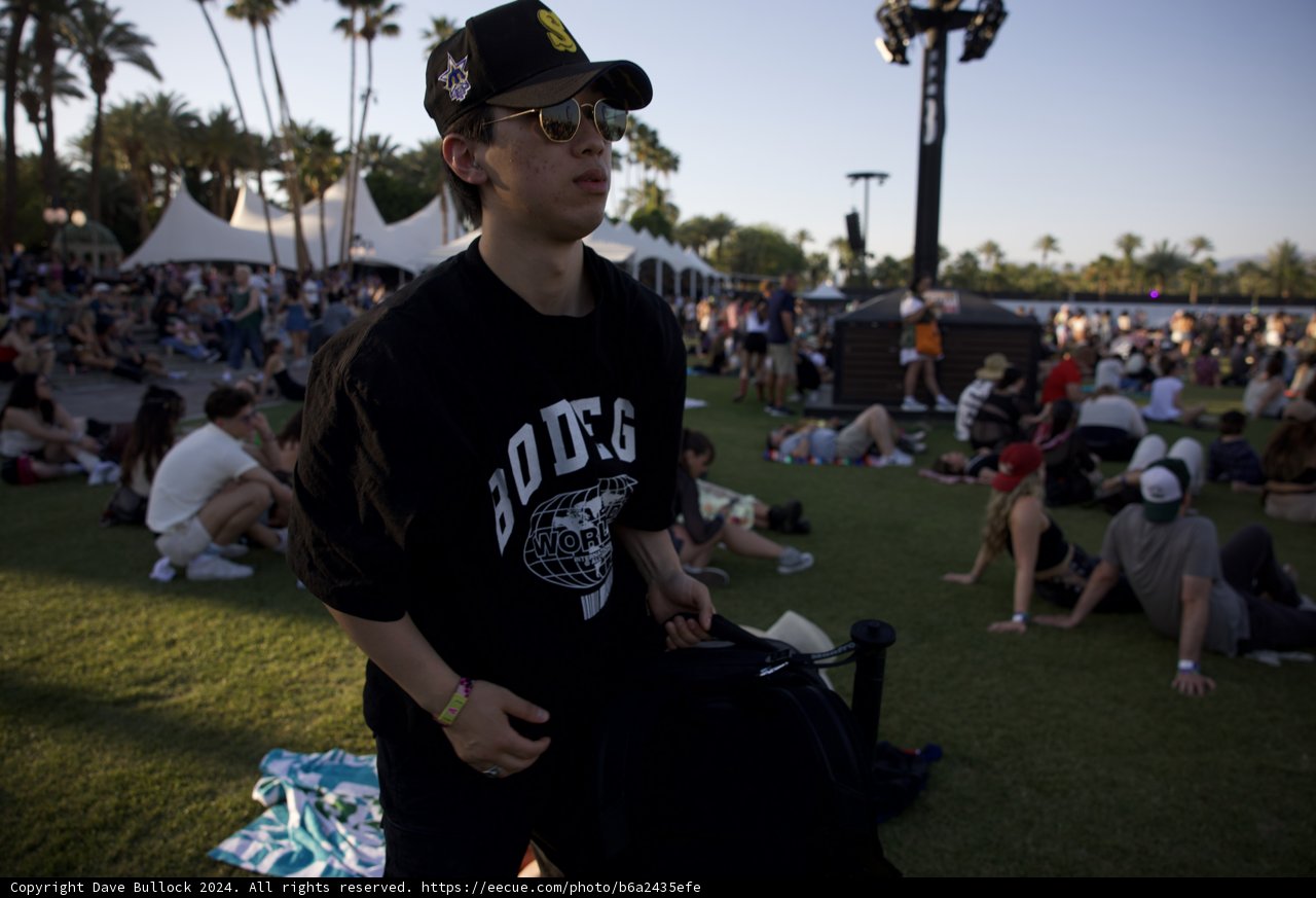 A Moment of Solitude Amidst the Bustle - Coachella 2024