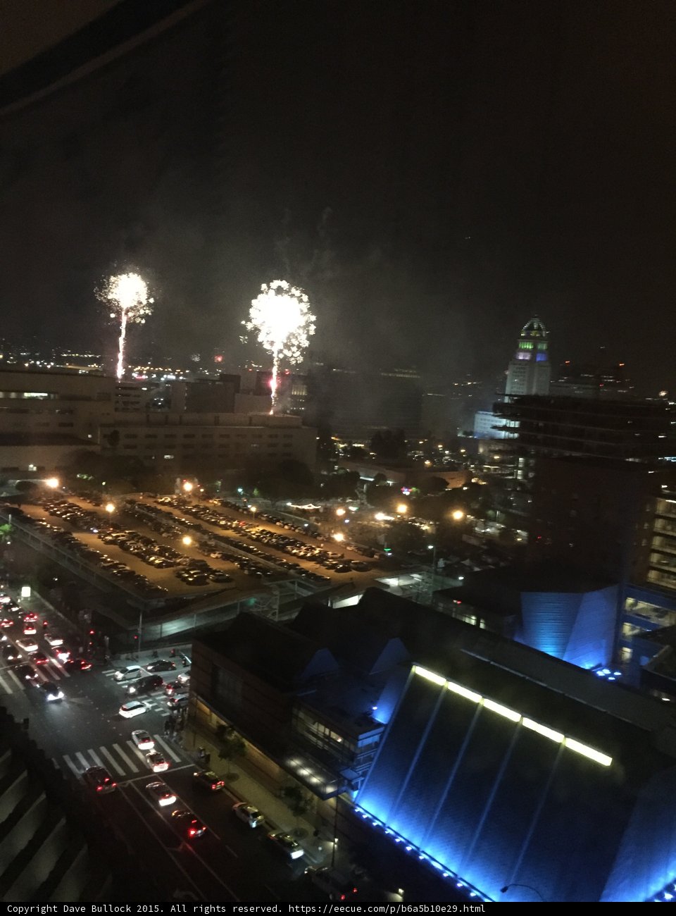 White Fireworks City Hall