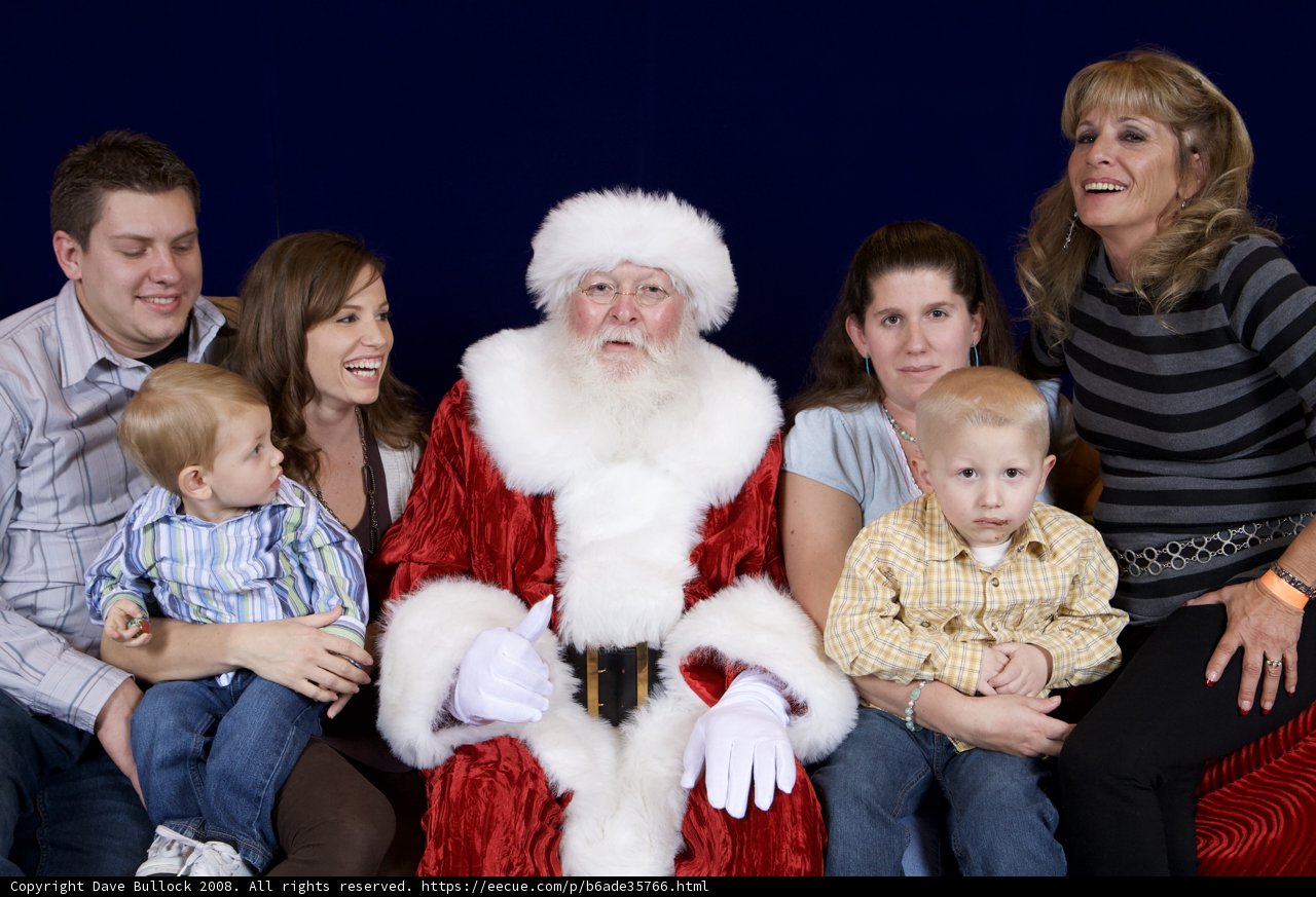 Family Christmas Photo with Santa