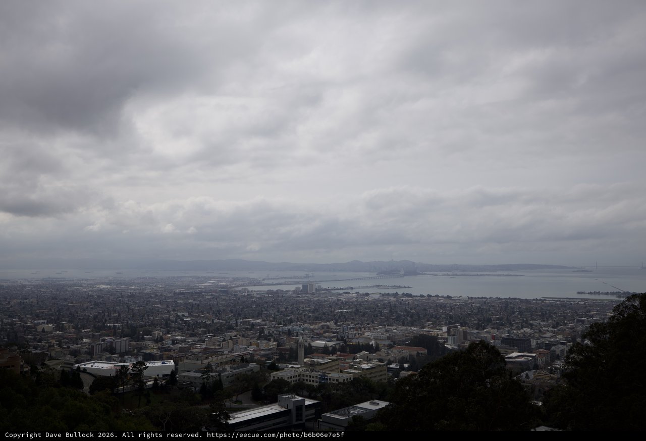 Overcast Bay View from Berkeley Hills Overlook