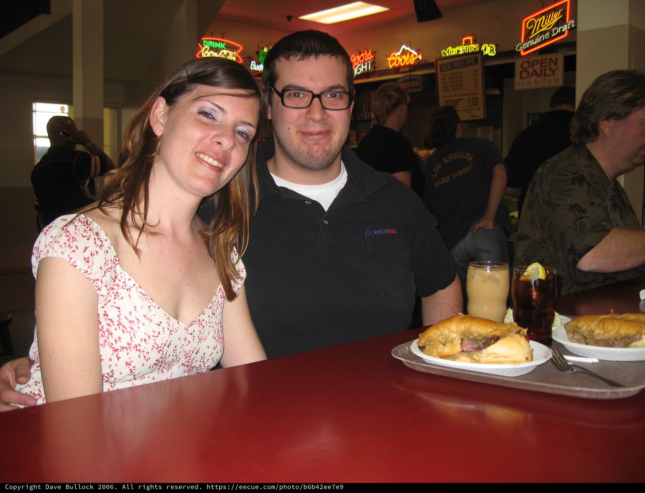 Couple Smiling Together at American Diner