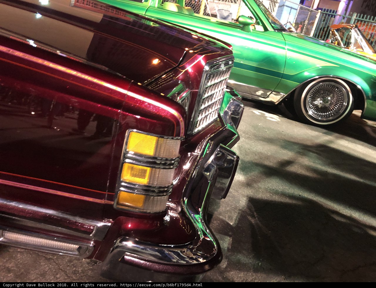 Red and Green Sports Car at 2018 Car Show