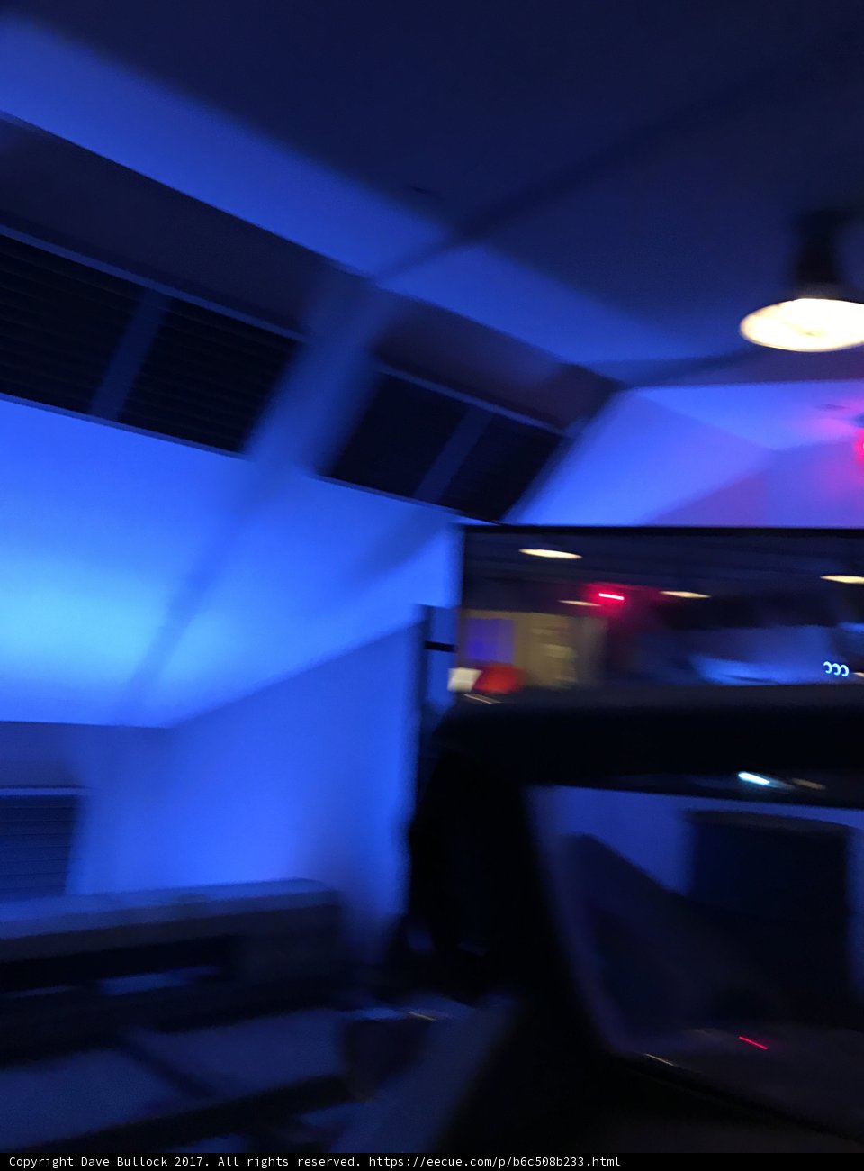 Blue Light Ceiling Illumination