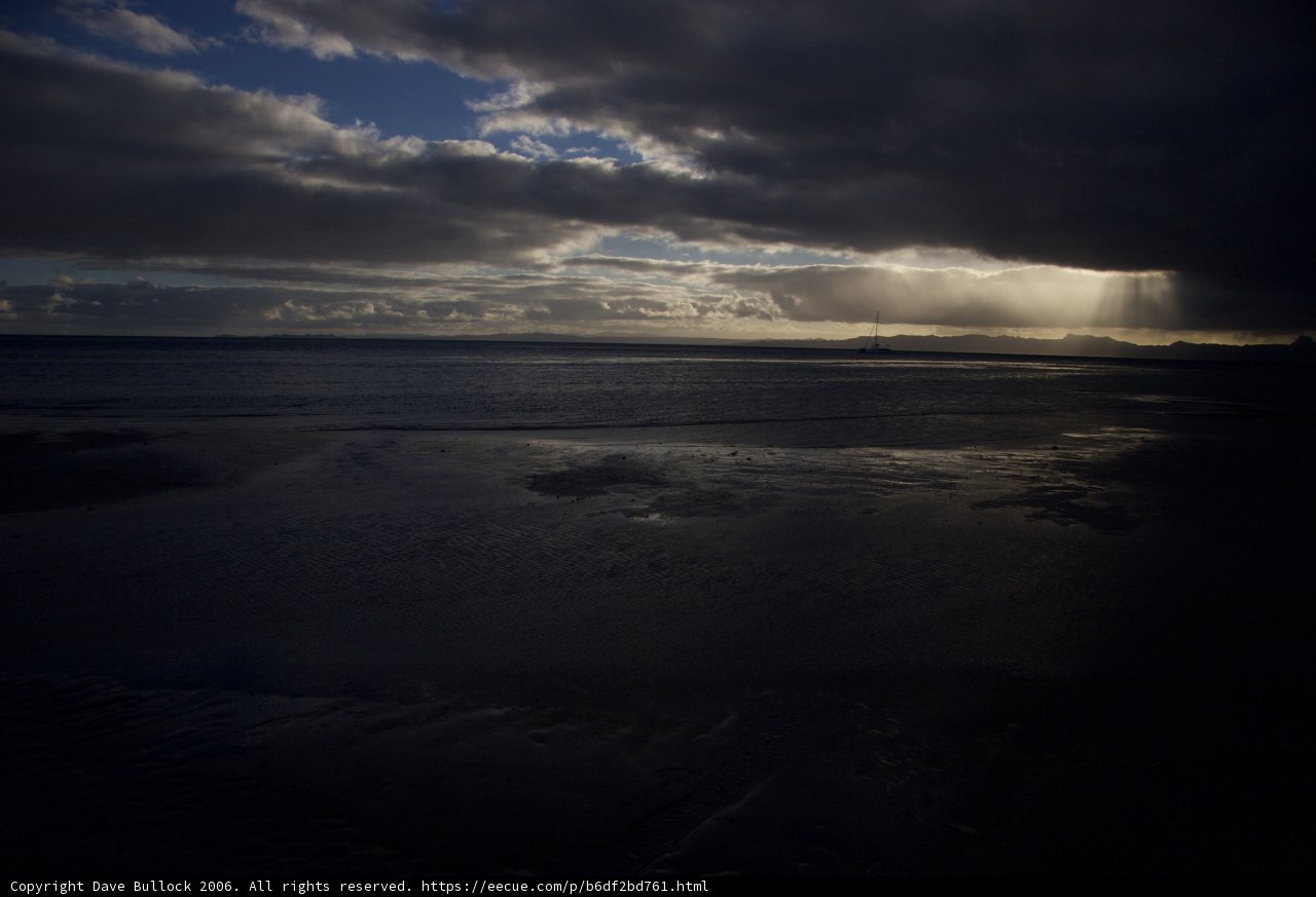 Stormy Skies Over a Fiji Beach