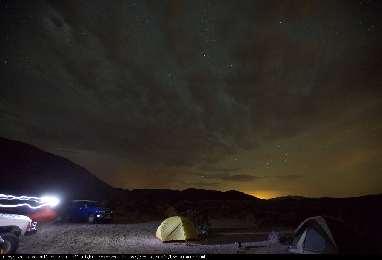 Night camping with the stars