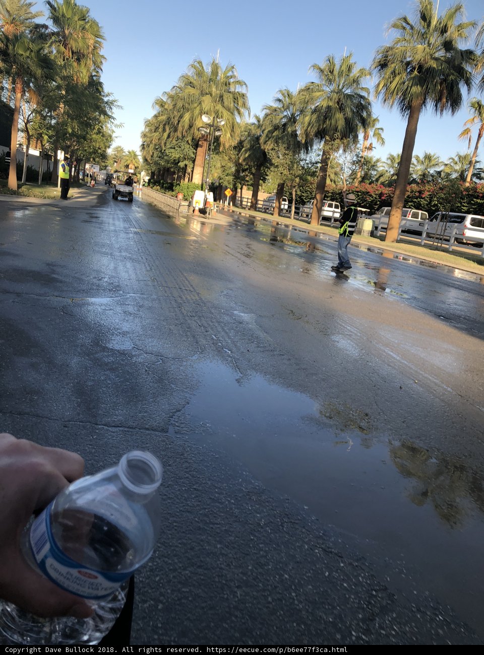 Refreshing Break on a Sunny City Street