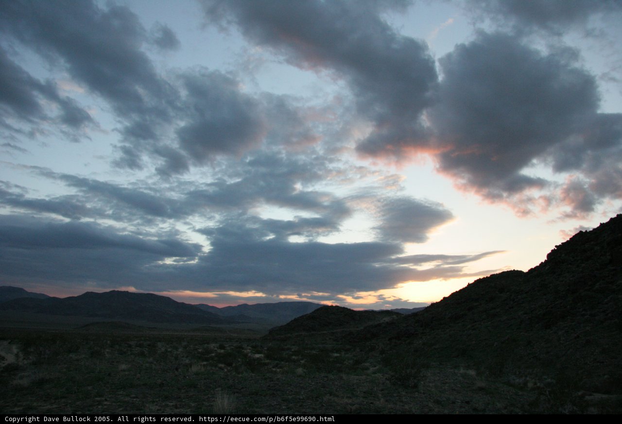 Majestic Sunset over the Desert Mountains